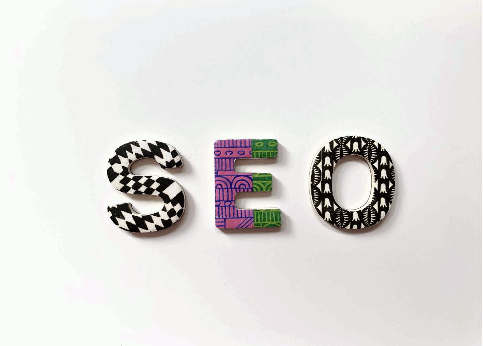 SEO written with letters